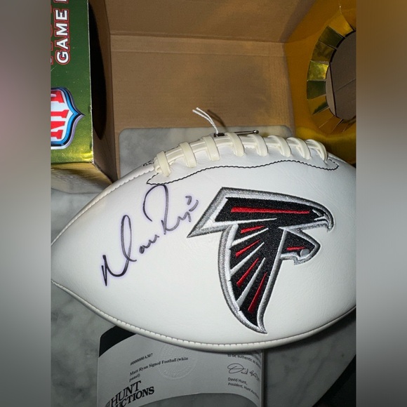 Matt Ryan #2 - Atlanta Falcons Signed Football (White Paneling) w COA - Picture 9 of 10